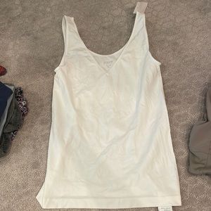 White j Crew tank, v neck Medium with tags